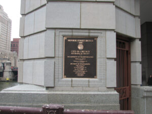 New bridge house with placque